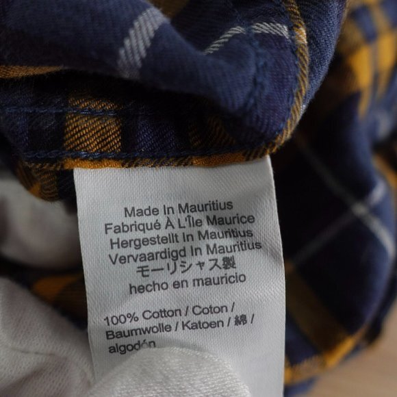 J Crew Shirt Men Size Small Blue Plaid Button Down Flannel Cotton Work Cabincore - Picture 7 of 8